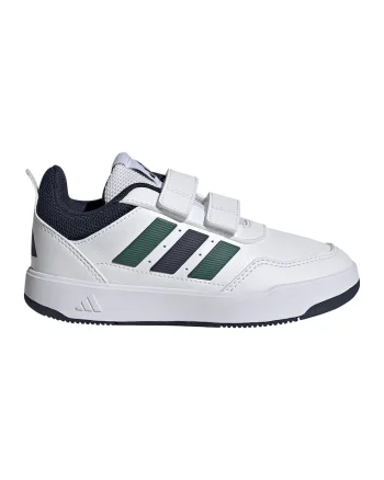 Pantofi sport Tensaur Sport 3.0 de piele ecologica cu velcro, Alb optic/Gri antracit