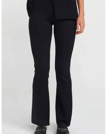 Colanti,  High-Waist Flare, elastic, negru, 68% viscoza