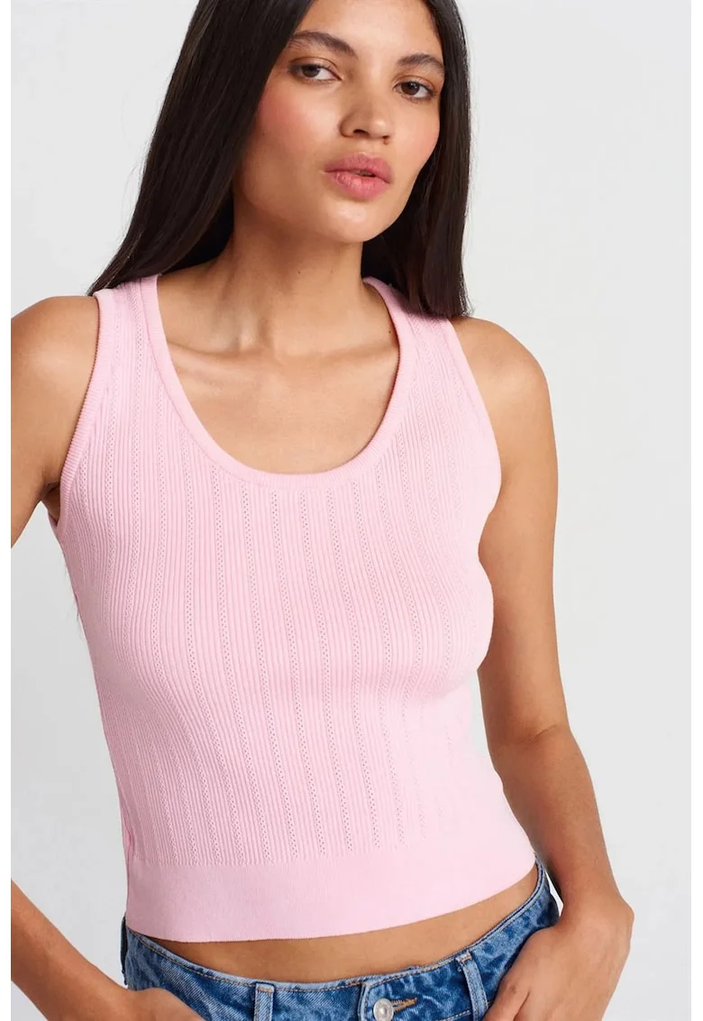 Bluza dama,  bluza mulata fara maneci, roz pudra, casual,