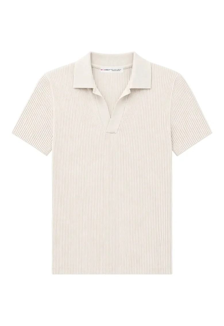 Bluza dama,  guler polo, piatra naturala, tricotaj poliamida,