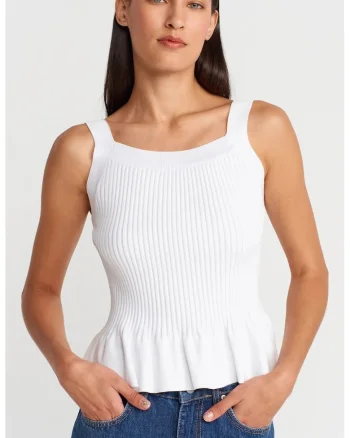 Bluza dama,  bluza mulata, fara maneci, alb, casual,