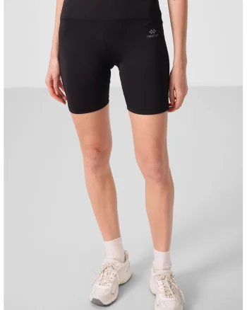 Colanti sport  scurti, talie inalta, elastic, negru, poliester/elastan