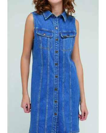 Rochie dama,  Albastru, Bumbac