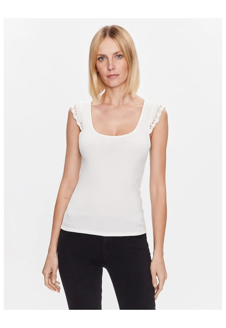 Tricou dama,  302423194, Bumbac, Bej, Bej