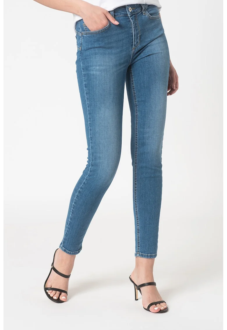 Blugi skinny cu talie inalta Better Denim, Albastru