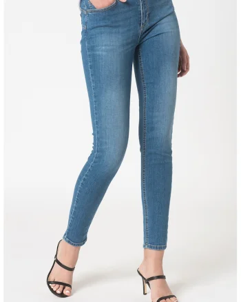 Blugi skinny cu talie inalta Better Denim, Albastru
