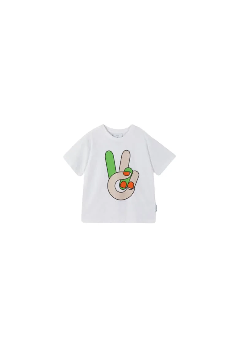 Tricou copii,  301788416, Bumbac, Alb,