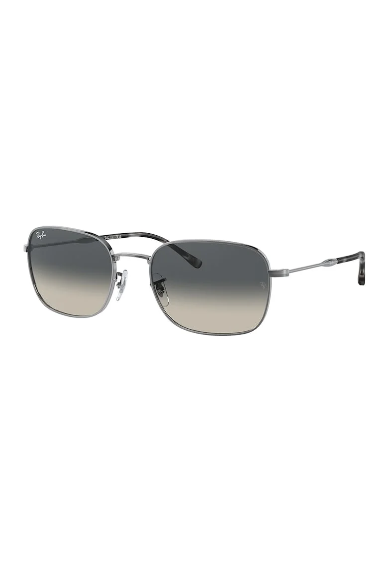 Ochelari de soare unisex cu rama metalica, Argintiu inchis