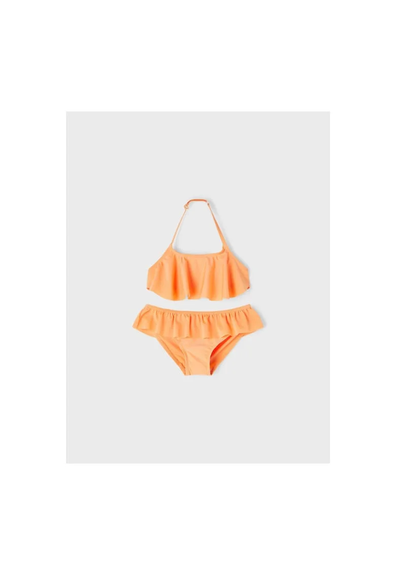 Costum de baie Fete,  209256703 Poliester, Portocaliu, Portocaliu