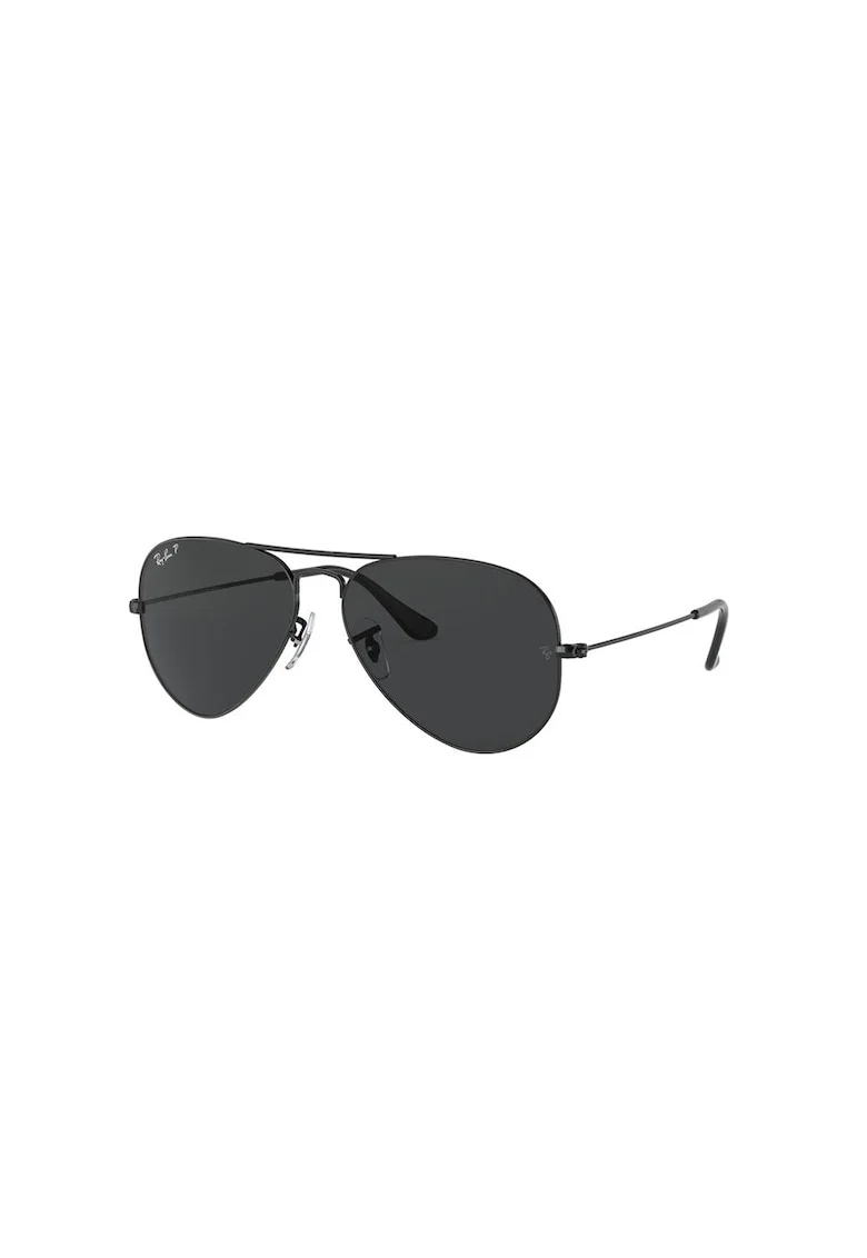 Ochelari de soare aviator unisex cu lentile polarizate, Negru