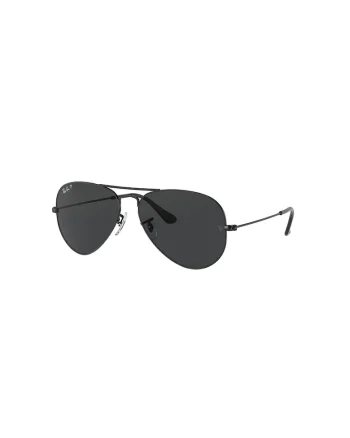 Ochelari de soare aviator unisex cu lentile polarizate, Negru