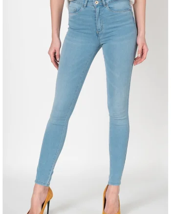 Blugi skinny cu aspect decolorat Royal, Albastru deschis