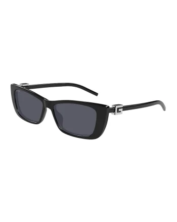 Ochelari de soare dreptunghiulari cu lentile uni, Negru