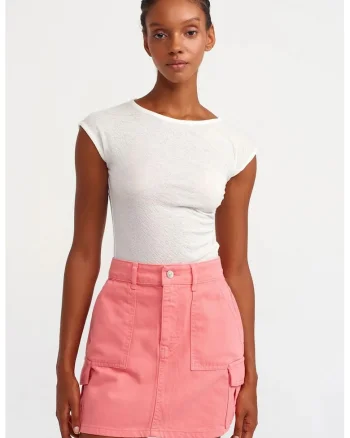 Bluza dama,  bluza mulata, decolteu barcuta, alb, poliester-elastan