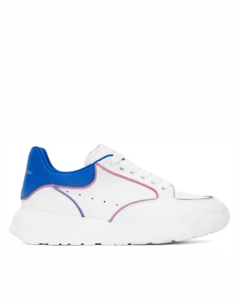 Sneakers barbati,  Court, Alb Albastru, Alb/Albastru
