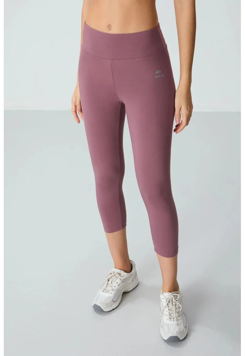 Colanti,  Capri, talie inalta, mov elastic, bumbac 92