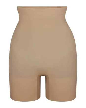 Lenjerie modelatoare,  pantaloni fara bretele, talie inalta, natural, nylon/elastan
