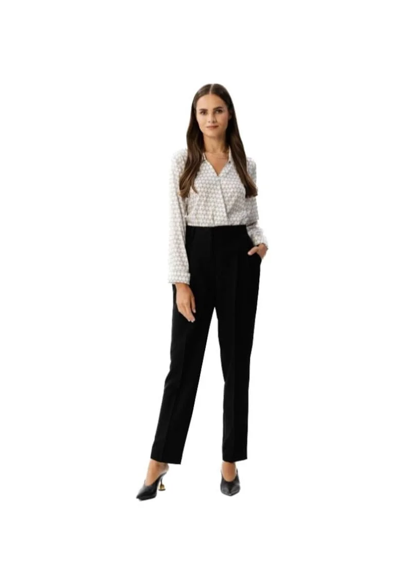Pantaloni eleganti de dama Anigran S356 negri, Negru