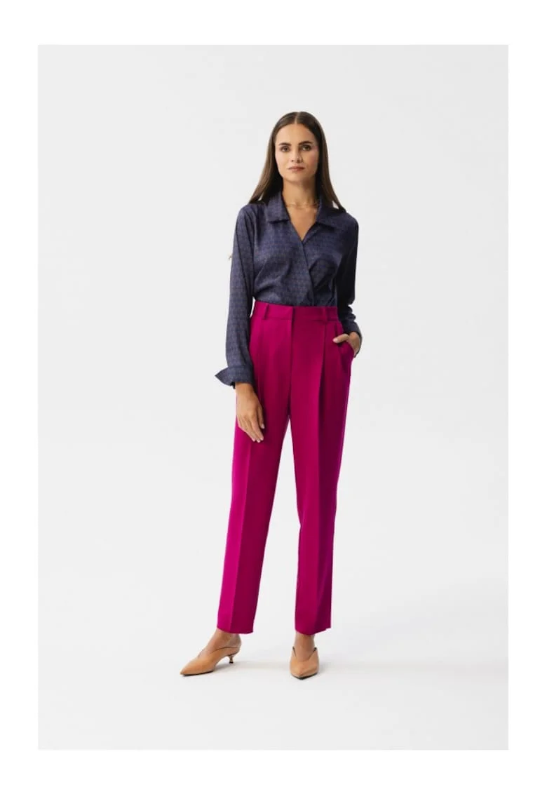 Pantaloni eleganti de dama,  Anigran, pruna, Violet/Lila
