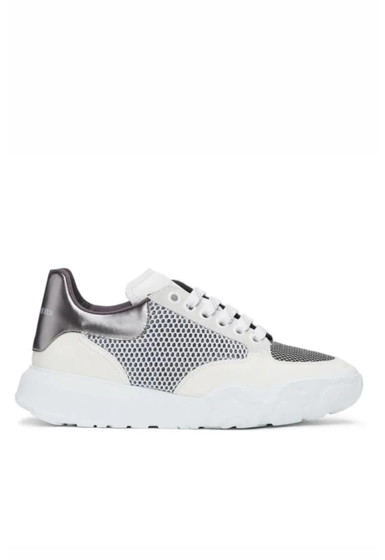 Sneakers barbati,  Off-White Court Trainer, Alb/Argintiu