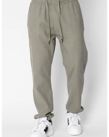 Pantaloni lungi din IN cu elastic si snur Olive 21812, Verde