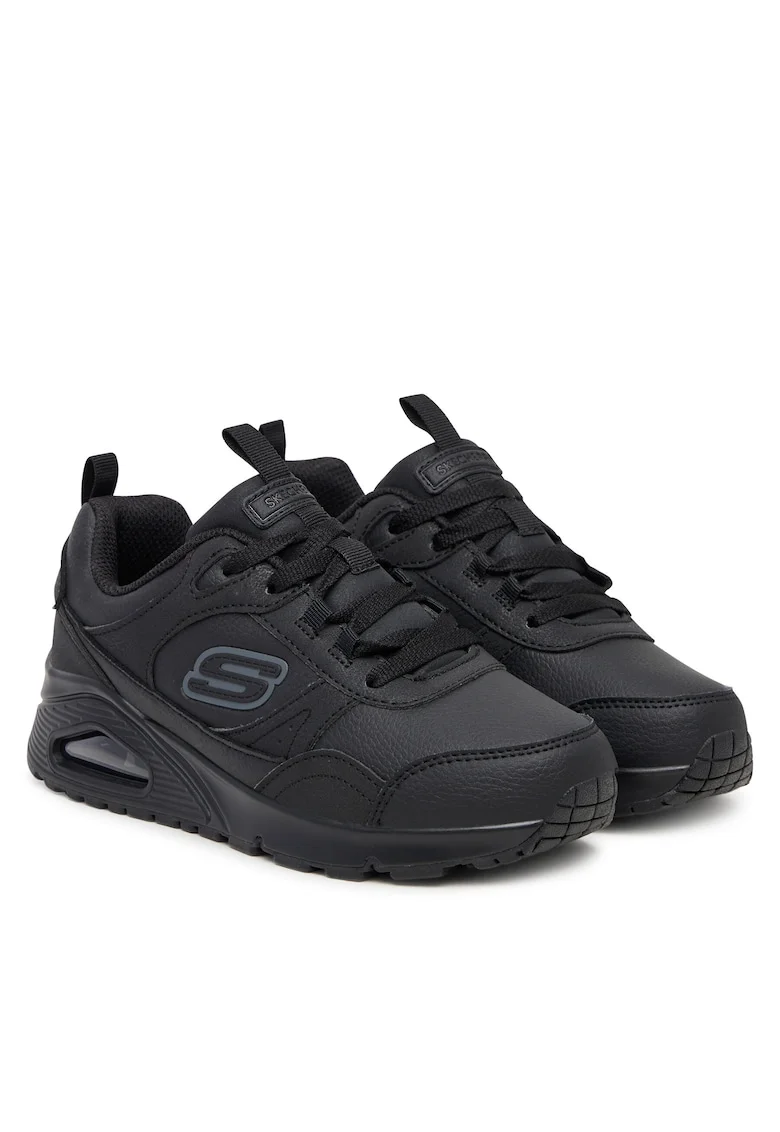 Pantofi copii,  piele ecologica, negru, Negru