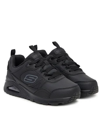 Pantofi copii,  piele ecologica, negru, Negru