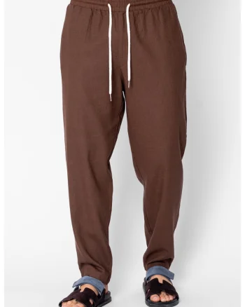 Pantaloni lungi din IN cu snur Brown 21778, Maro
