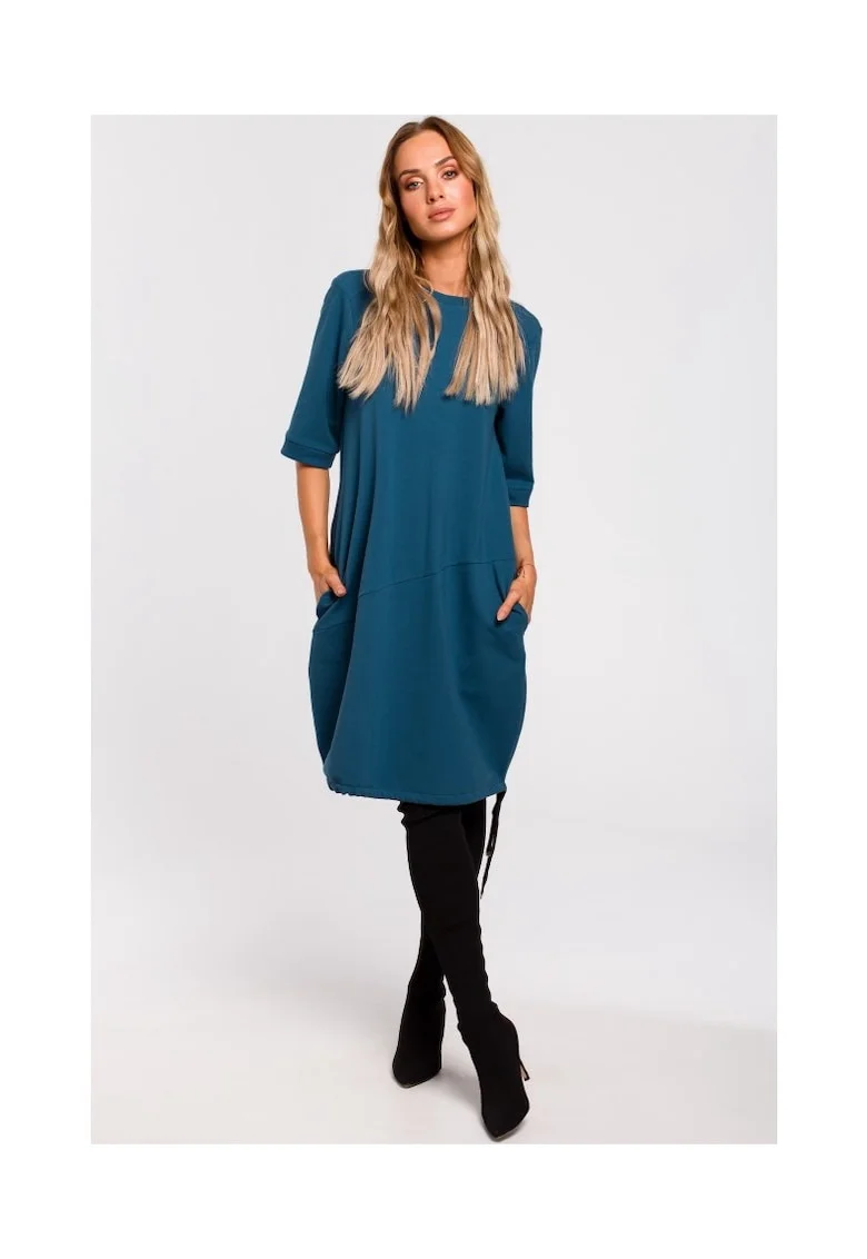 Made of Emotion Rochie midi de dama Sangye M451 Albastru Ocean, Albastru ultramarin