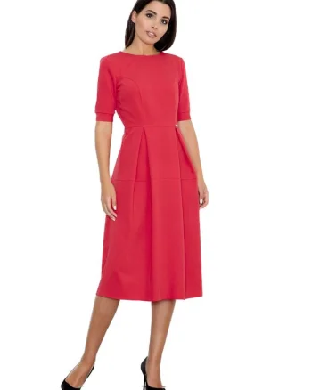 Rochie de seara dama Guimones M553 rosie, Rosu stins