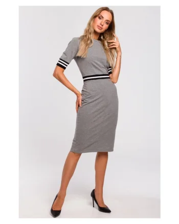 Made of Emotion Rochie mini de dama Rangdol M461 gri, Gri