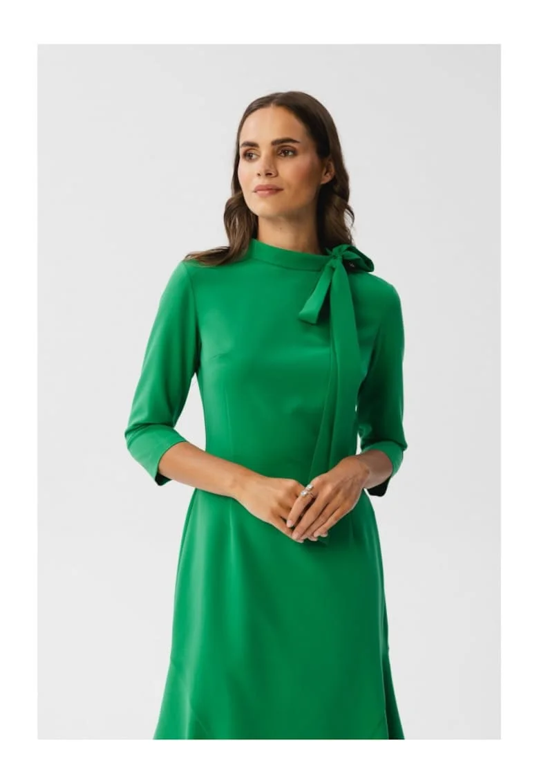 Rochie midi de dama Gwalchakin S346 verde deschis, Verde