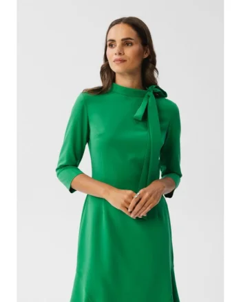 Rochie midi de dama Gwalchakin S346 verde deschis, Verde
