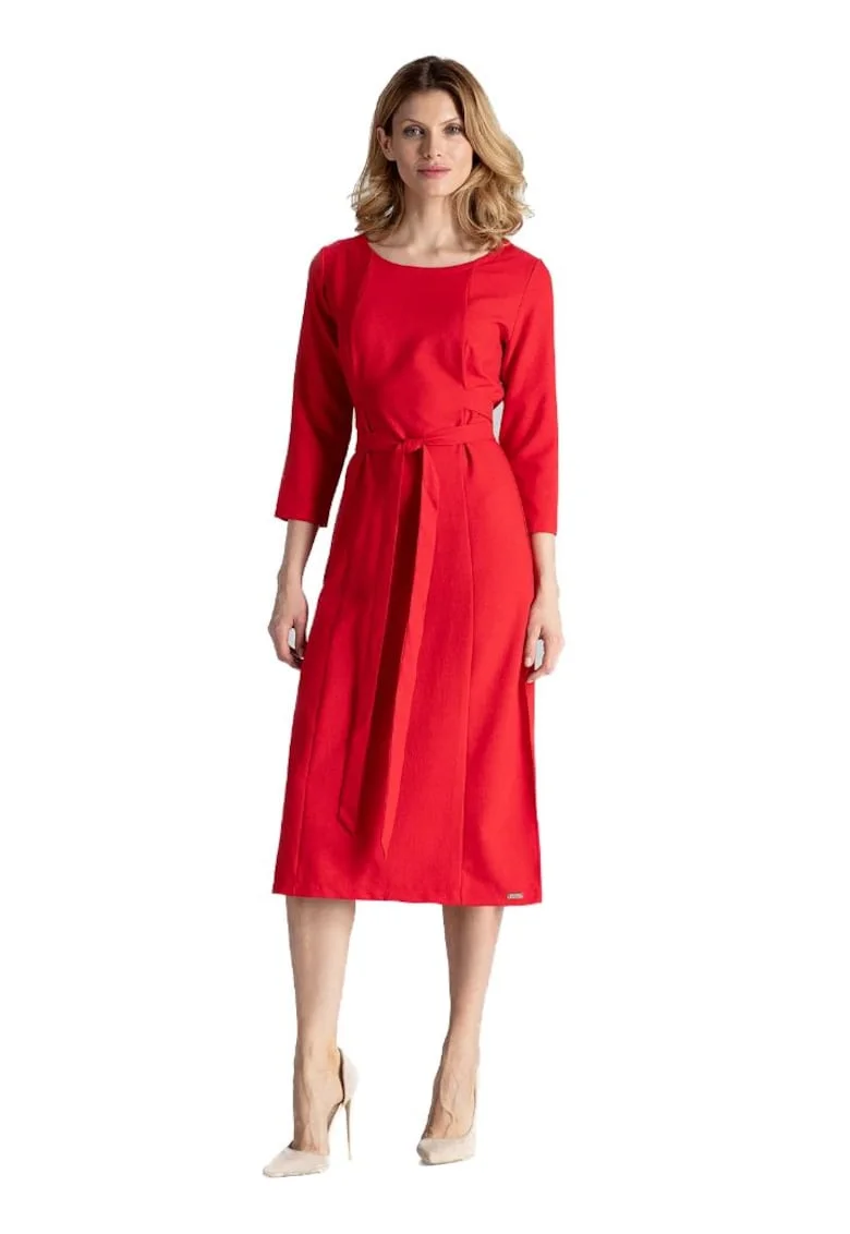 Rochie de seara dama Clalon M631 rosie, Rosu stins