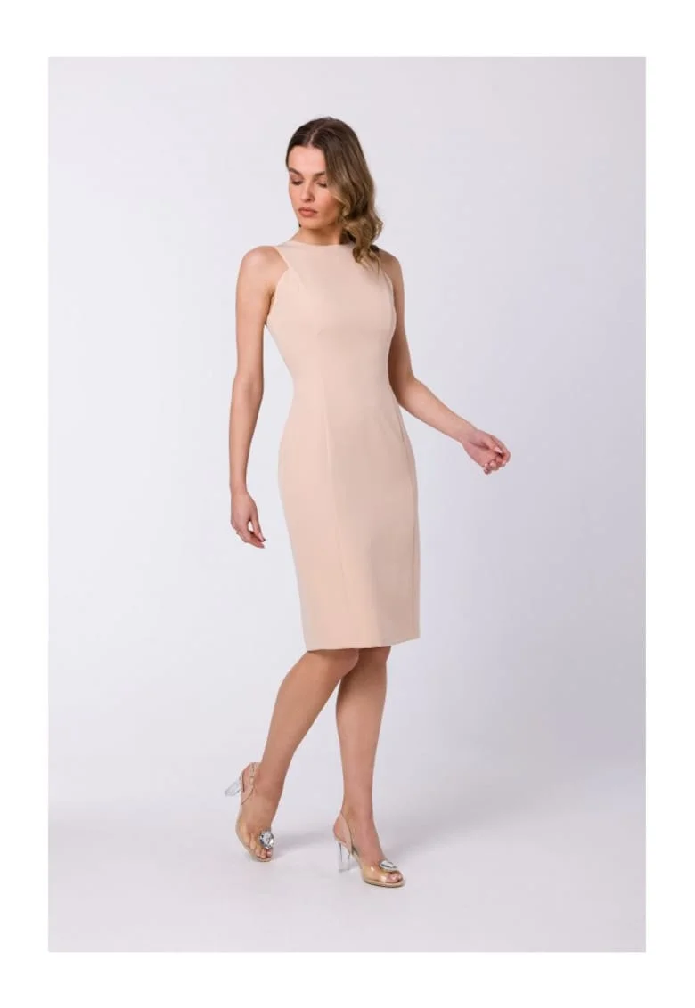 Stil Rochie mini de dama Lilott S342 bej, Bej