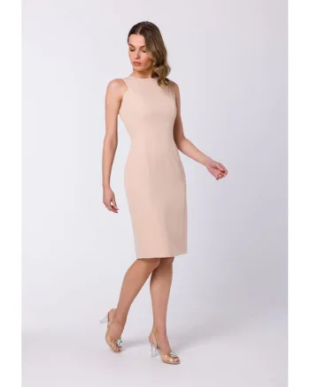 Stil Rochie mini de dama Lilott S342 bej, Bej
