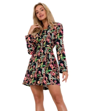 Made of Emotion Rochie-sacou de dama Keudegan M750 negru, Negru