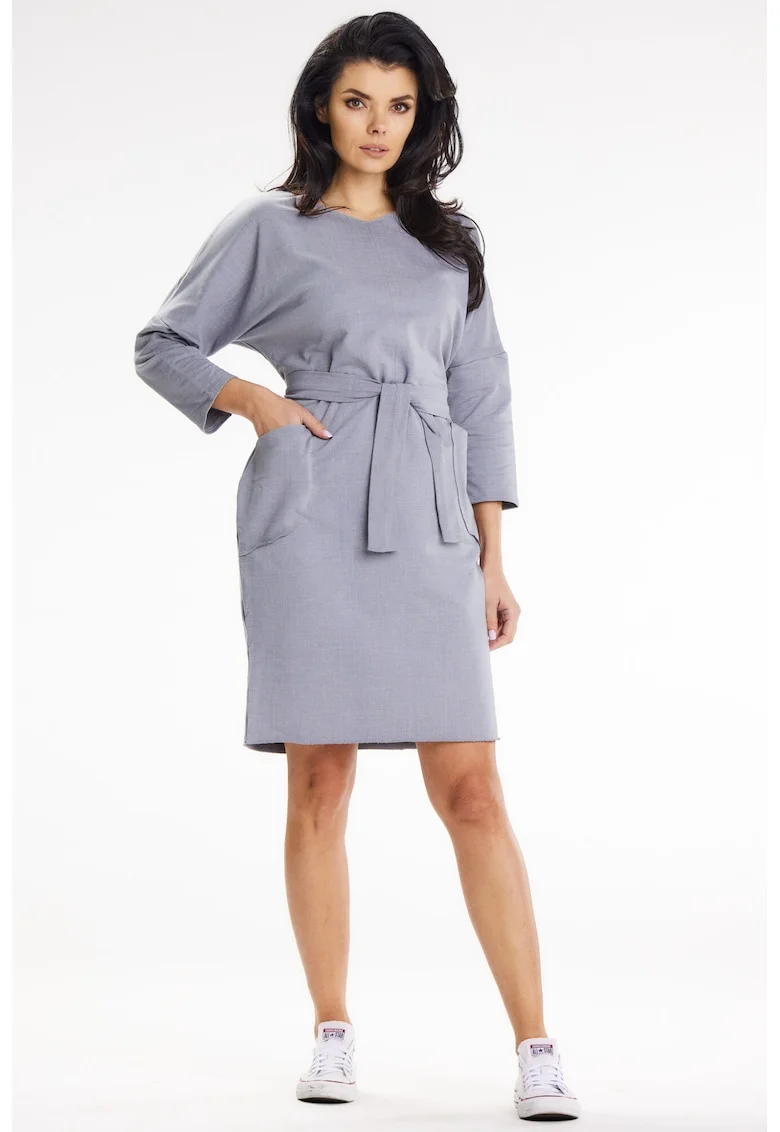 Scurta Rochie Maneca trei sferturi Bumbac A654