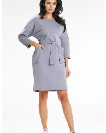 Scurta Rochie Maneca trei sferturi Bumbac A654