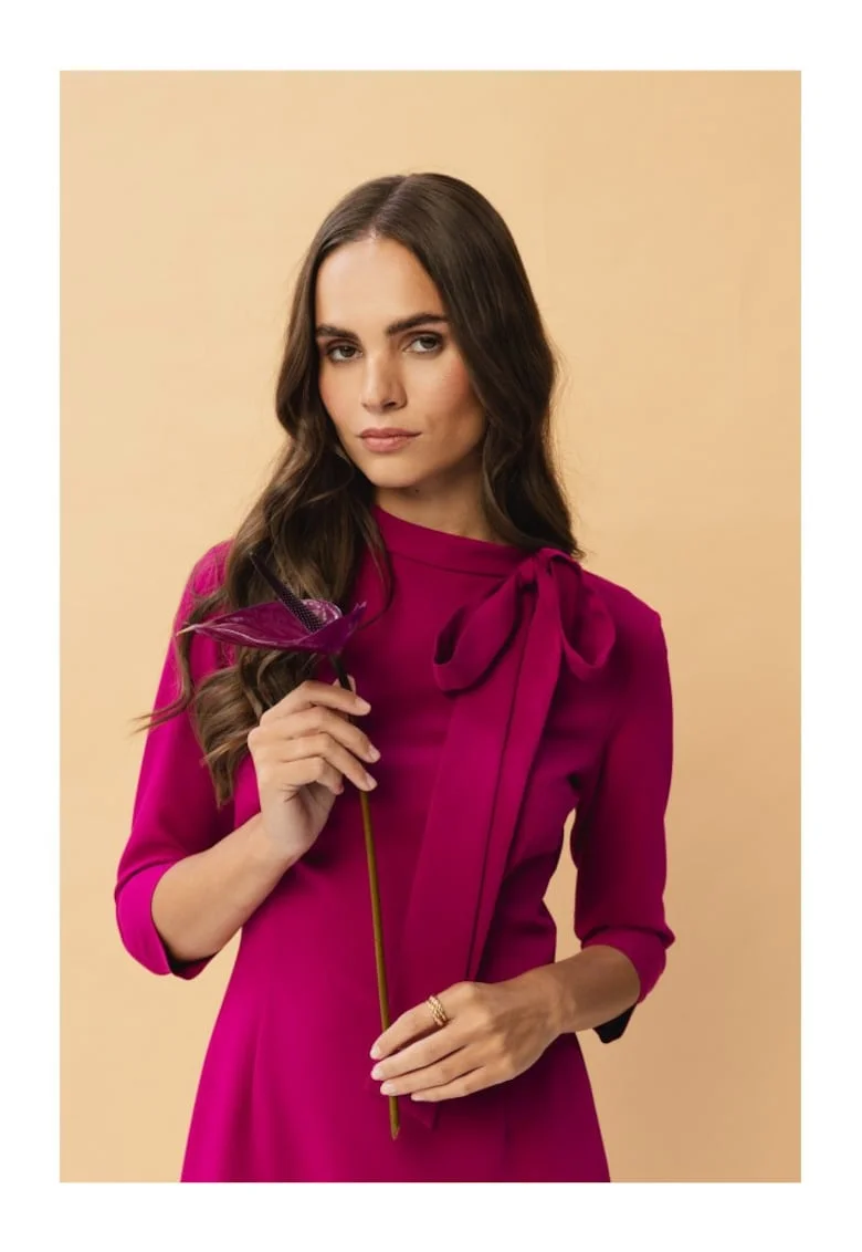 Rochie midi dama,  Gwalchakin, pruna, Violet/Lila