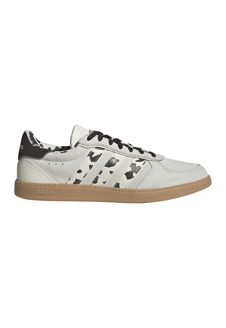 Pantofi sport Breaknet Sleek din piele intoarsa, Maro inchis/Gri