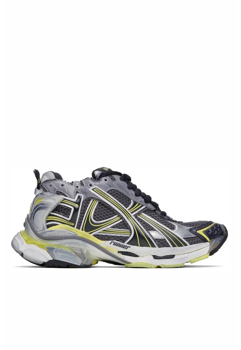 Sneakers Barbati,  Runner, Gri/Galben