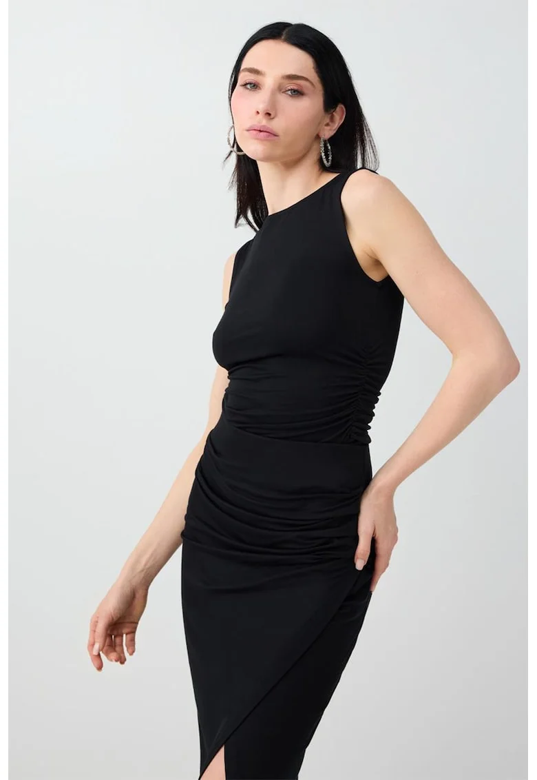 Bluza slim-fit fara maneci, Negru