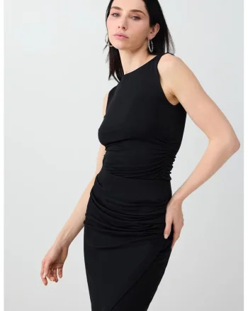 Bluza slim-fit fara maneci, Negru