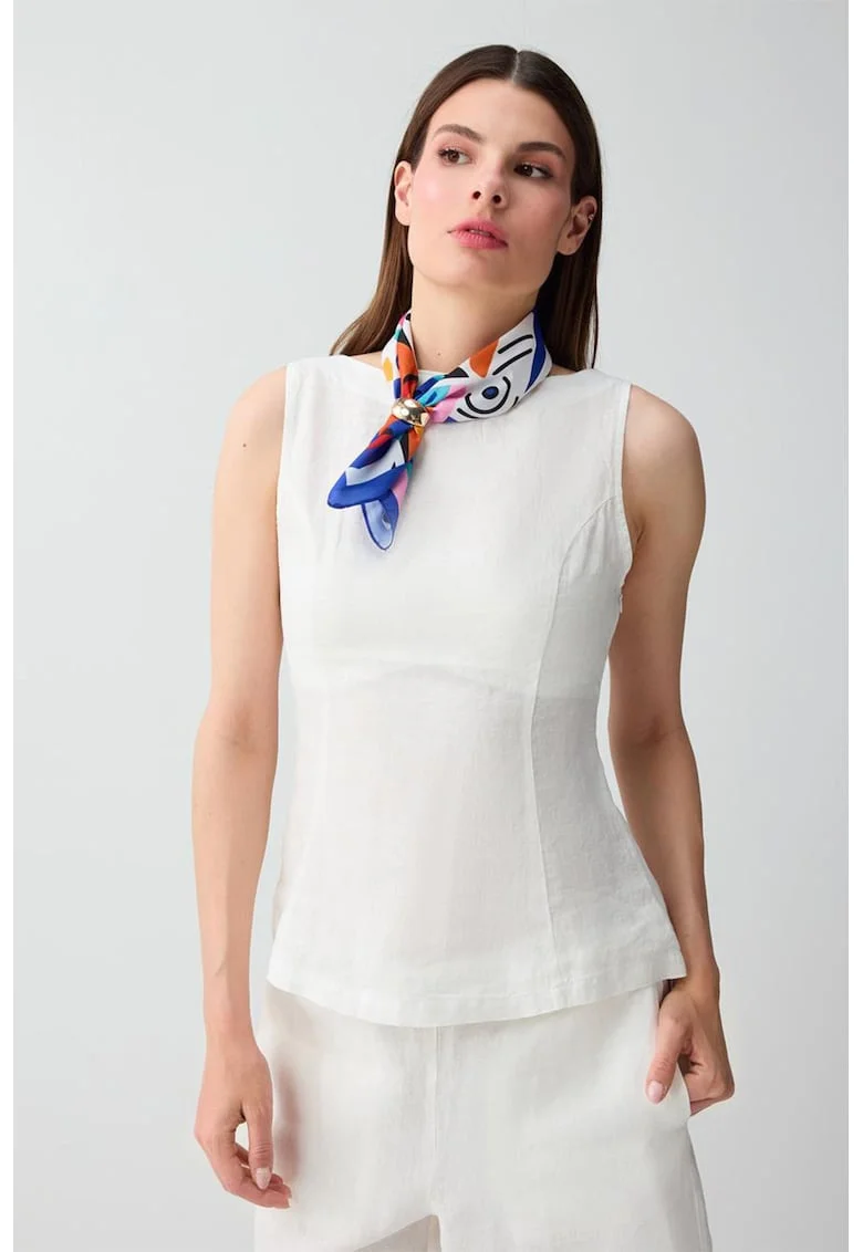 Bluza uni de in, Alb optic