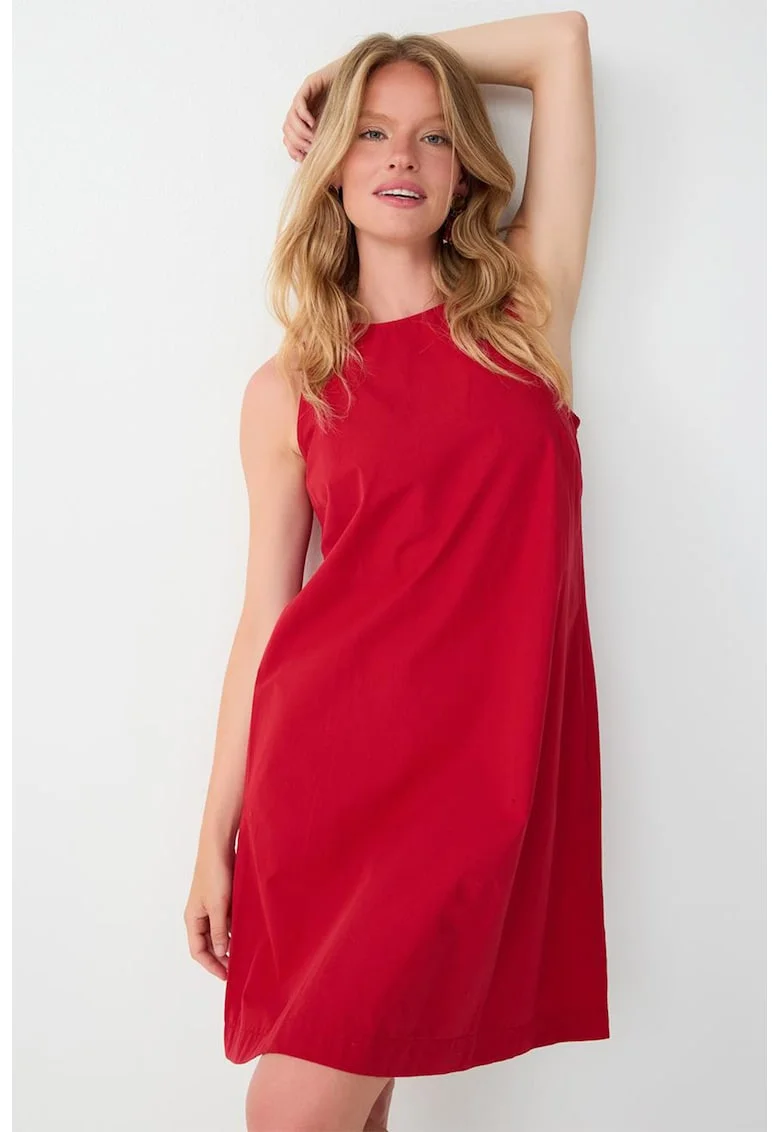 Rochie lejera din bumbac, Rosu aprins
