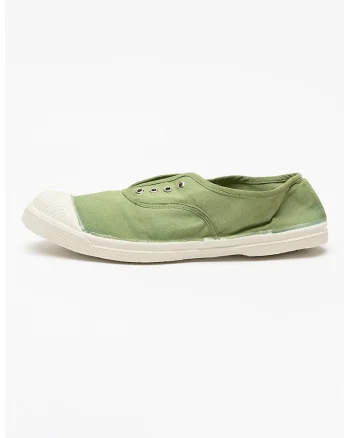 Tenisi low-cut din material textil, Verde iarba