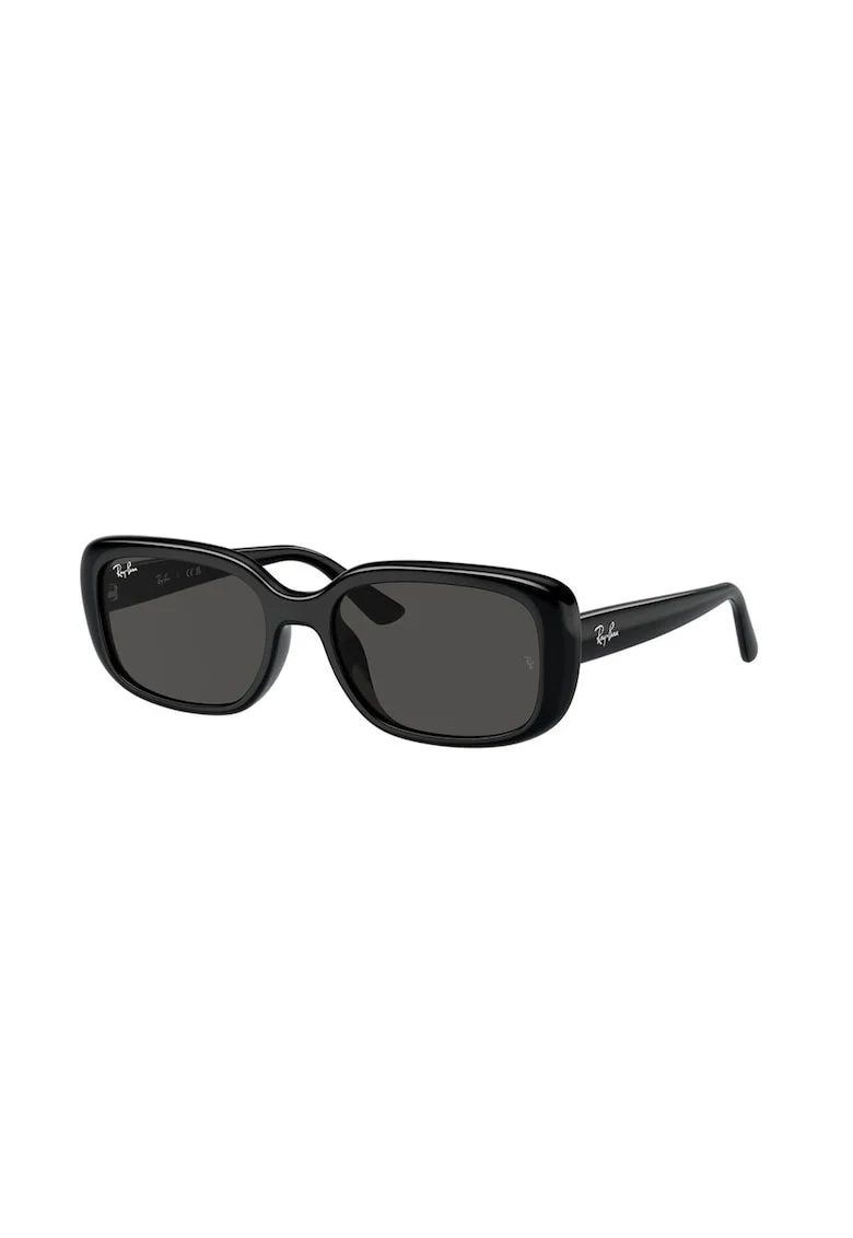 Ochelari de soare unisex dreptunghiulari, Negru carbon
