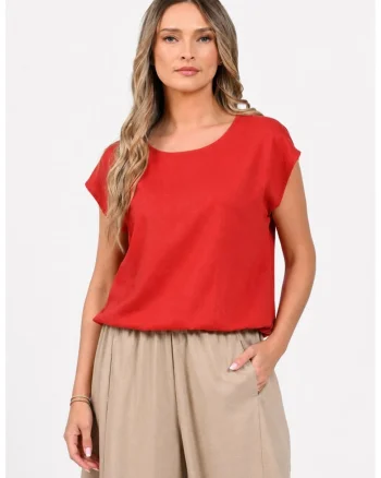 Bluza Dama,  Kimono, de in, decolteu rotund, maneca kimono, elastic in talie V412