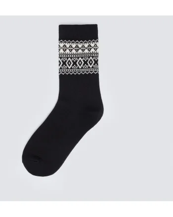 Sosete lungi unisex cu model din amestec de bumbac